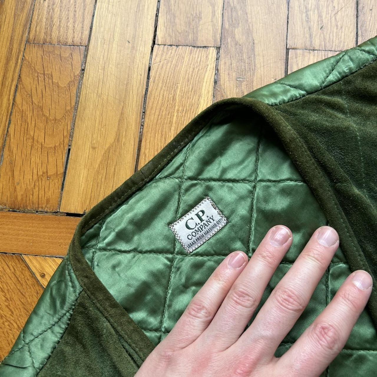 1980s CP Company Suede Waistcoat Green S