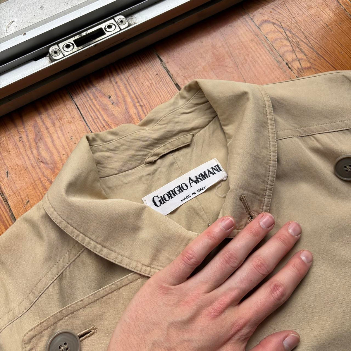 1980s Giorgio Armani Trench Coat M