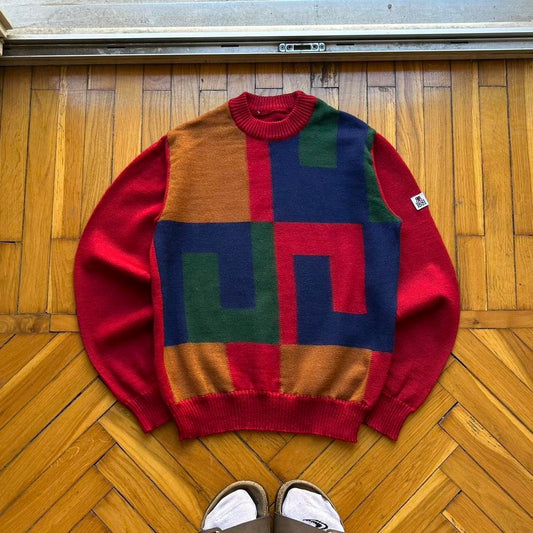 1980s Cerruti 1881 Knitted Jumper Red XS