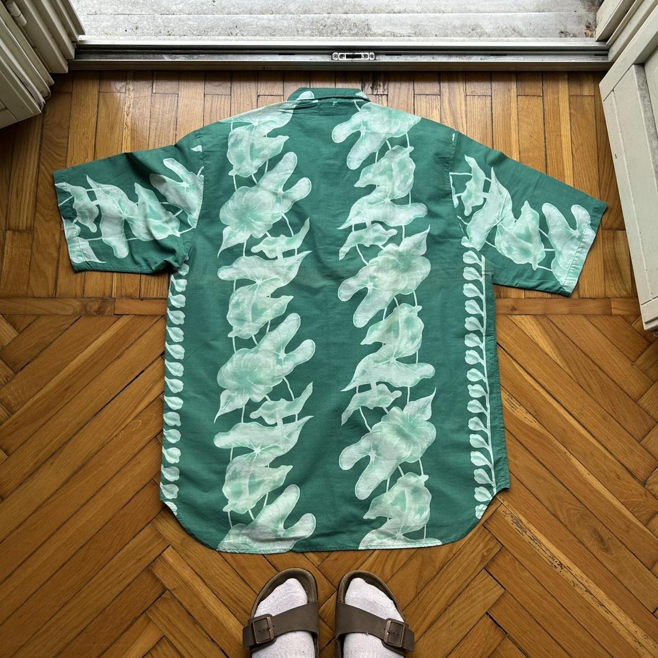 1990s CP Company Floral Shirt Green L