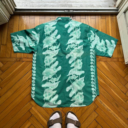 1990s CP Company Floral Shirt Green L