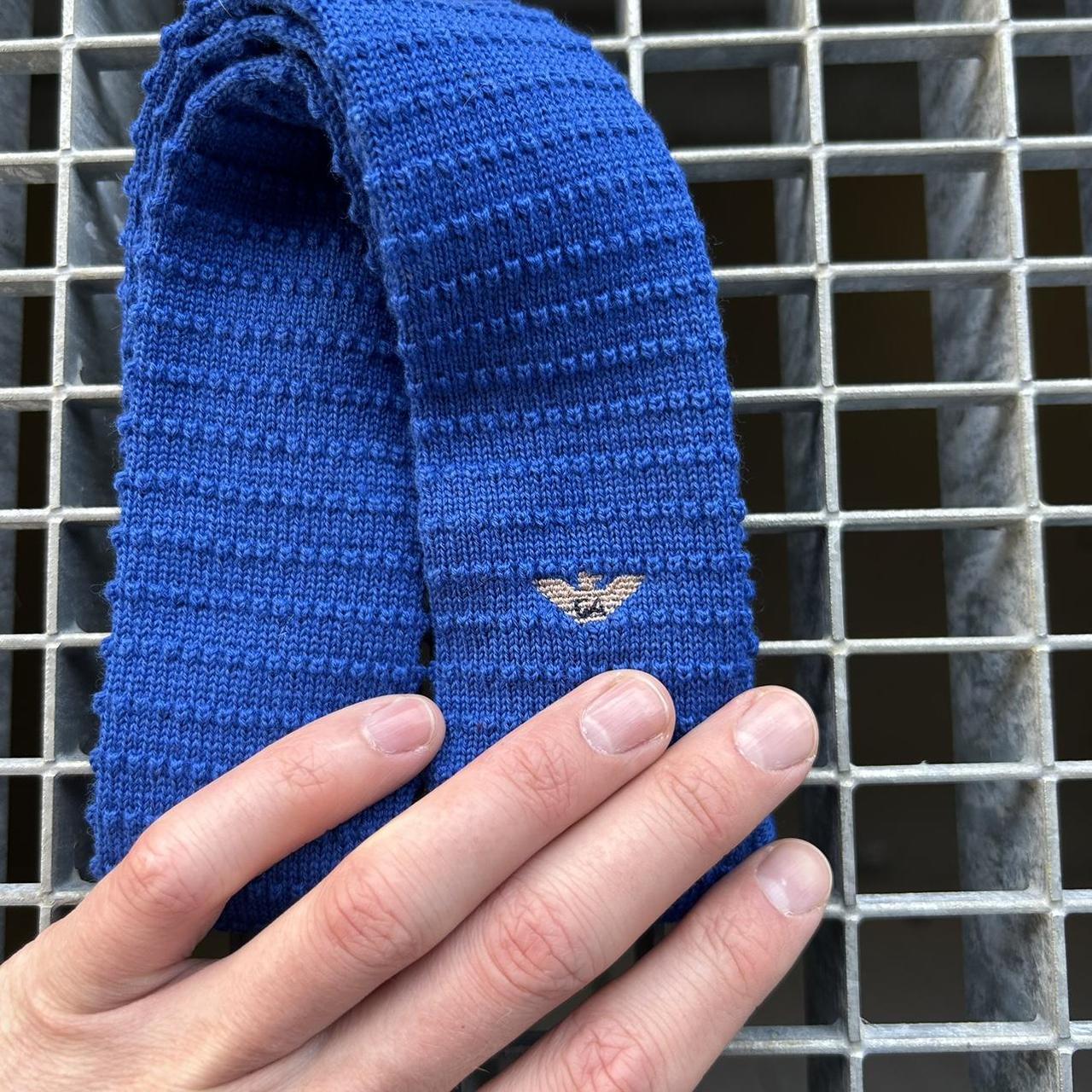 1980s Giorgio Armani Tie Blue