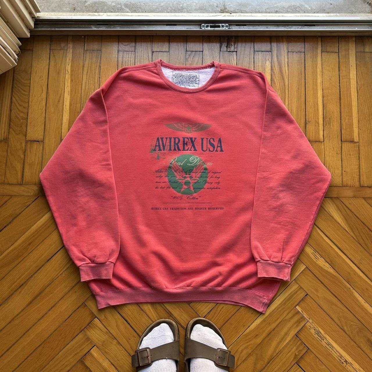 1990s Avirex USA Sweatshirt Red M