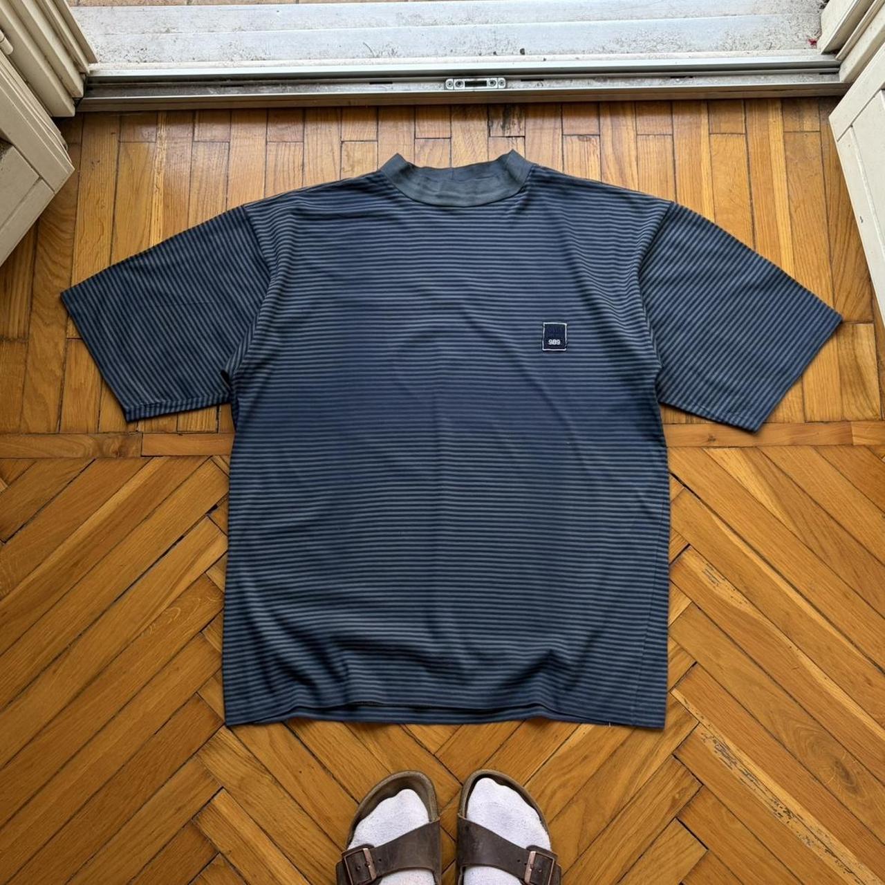 1989 Boneville Navy Arctic Striped T Shirt L