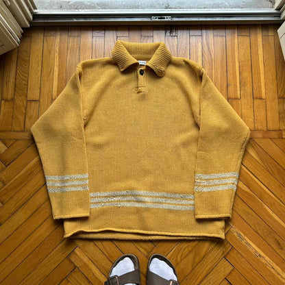 A/W 1997 Stone Island Knitted Jumper Yellow L