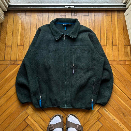 1990s Patagonia Fleece Jacket Green XL