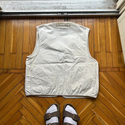 1990s Napapijri Utility Vest Cream L