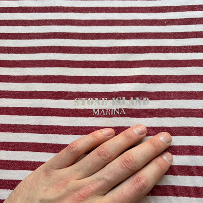 1990s Stone Island Marina Striped T Shirt M
