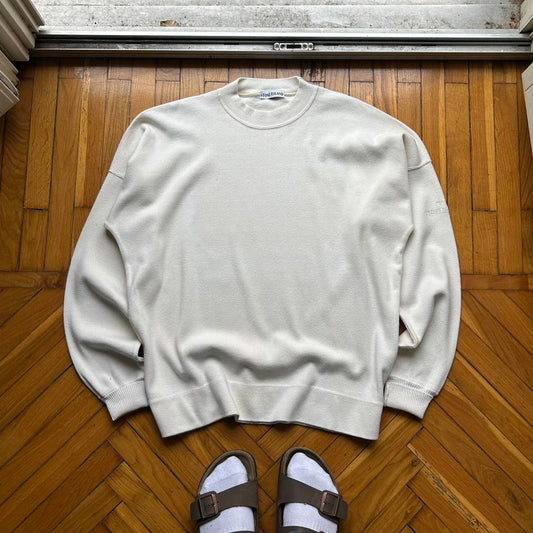 1980s Stone Island Sweatshirt Cream L