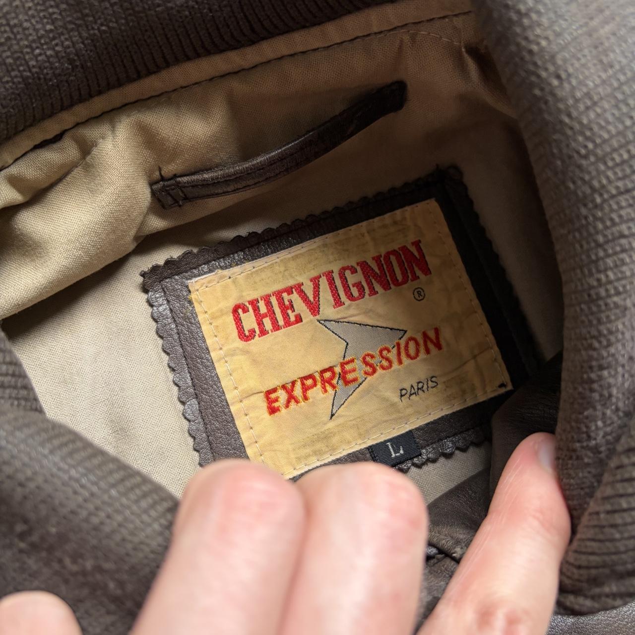 1990s Chevignon Leather Jacket Brown L