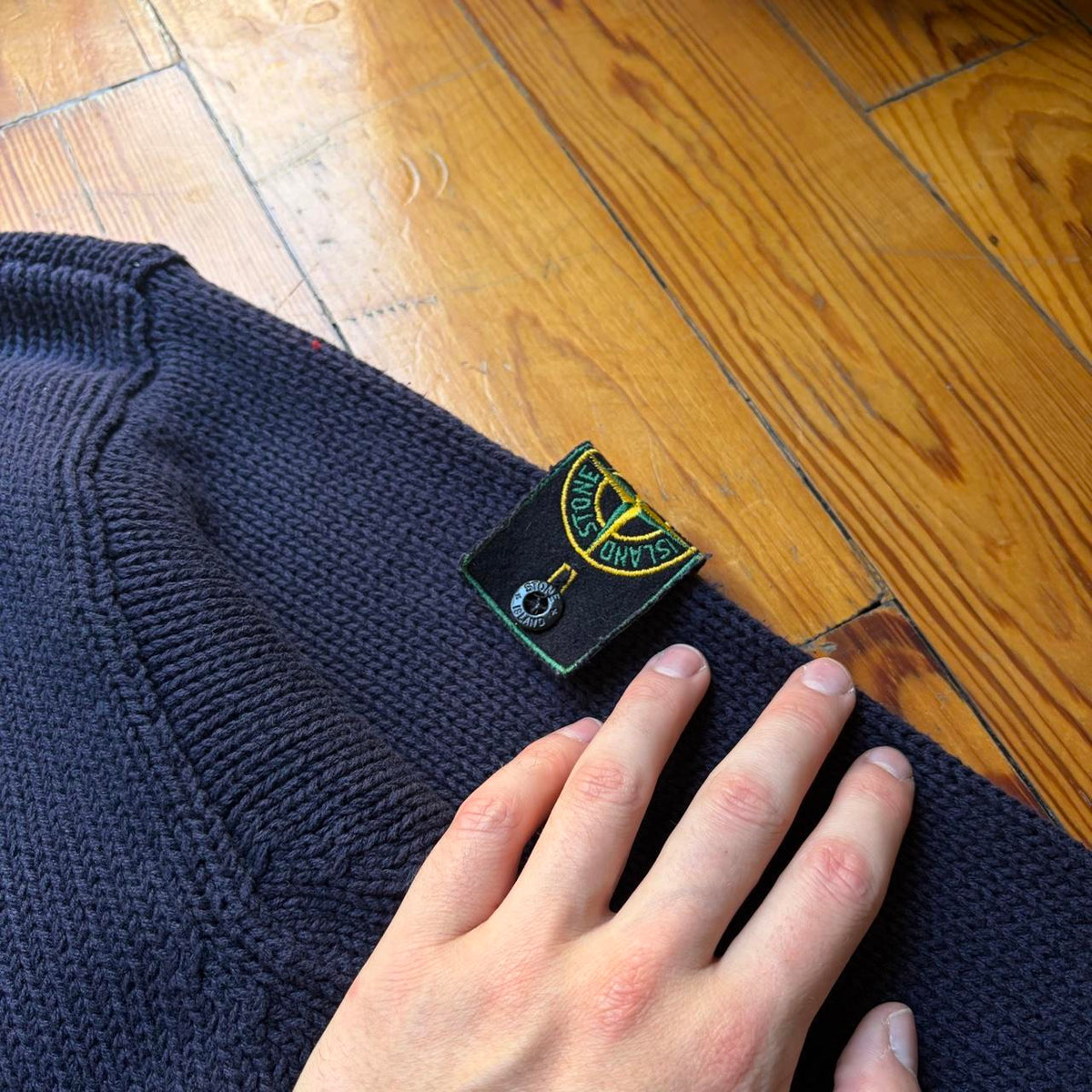 S/S 1999 Stone Island Knitted Jumper Navy XL