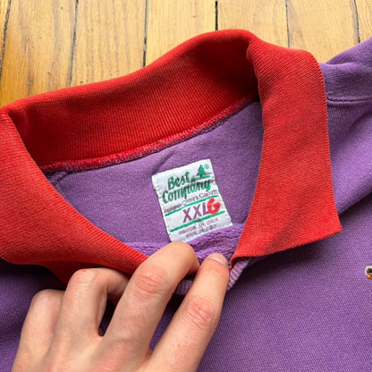 1980s Best Company Sweatshirt Purple XXL