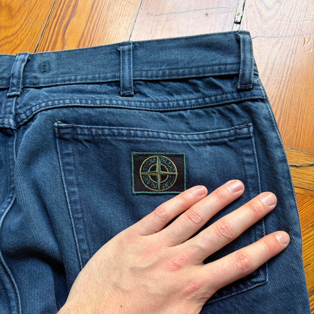 1990s Stone Island Jeans Navy 36W 28L