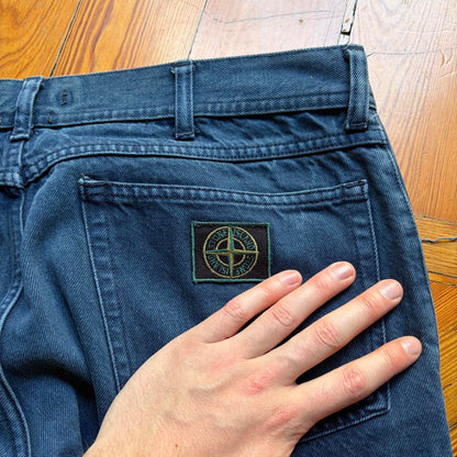 1990s Stone Island Jeans Navy 36W 28L