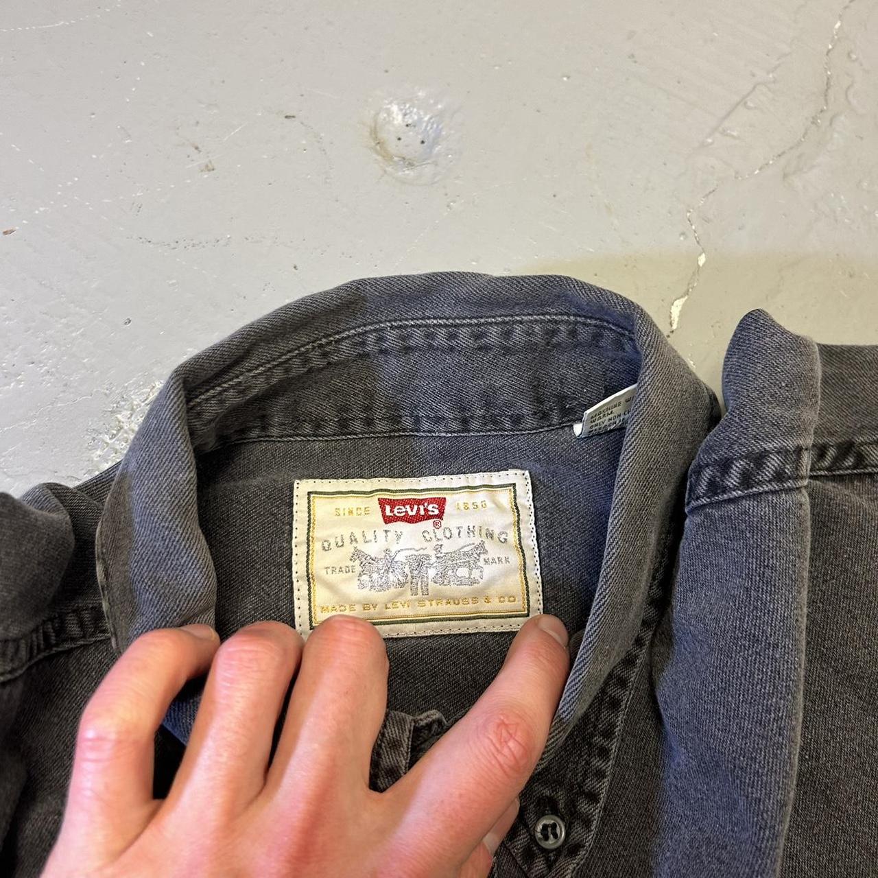 1990s Levi’s Denim Shirt Grey XL