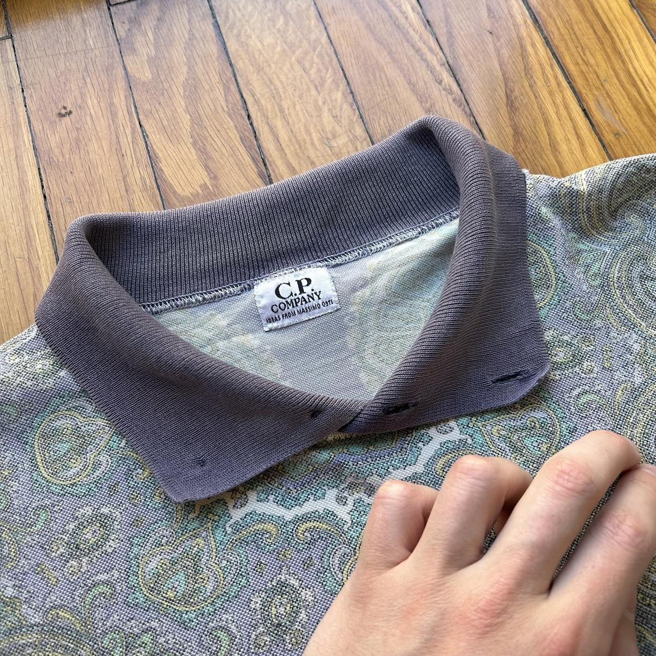 1980s CP Company Paisley Polo Shirt L