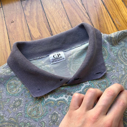 1980s CP Company Paisley Polo Shirt L