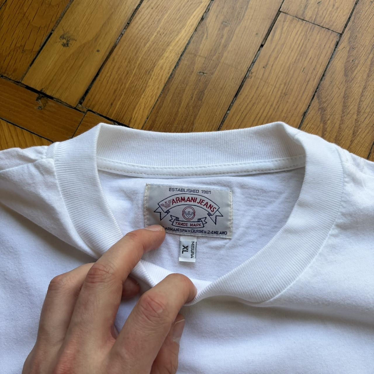 1990s Armani Jeans T Shirt White M