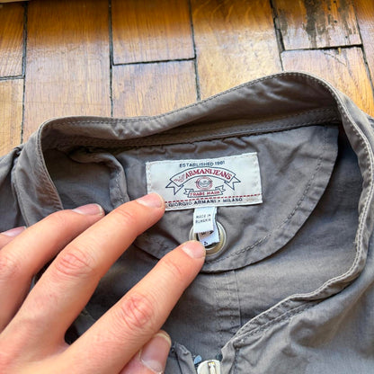 1990s Armani Jeans Bomber Jacket Grey L