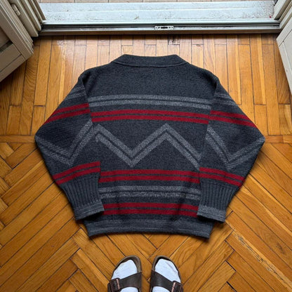 1980s CP Company Pattern Knitted Jumper L