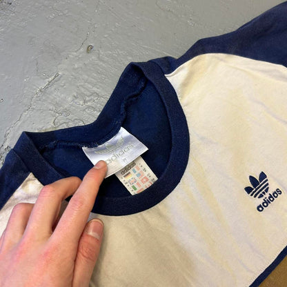 1990s Adidas Originals T Shirt Navy S