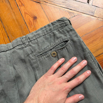 2000s Emporio Armani Linen Trousers 32W 30L