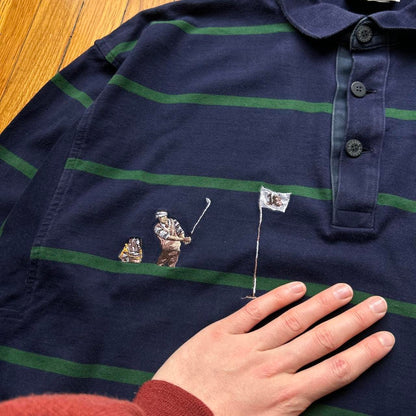 1990s Lacoste Golf LS Polo Shirt M