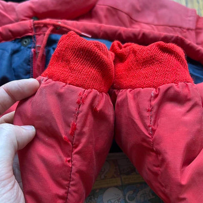 1980s Moncler Grenoble Down Jacket Red L