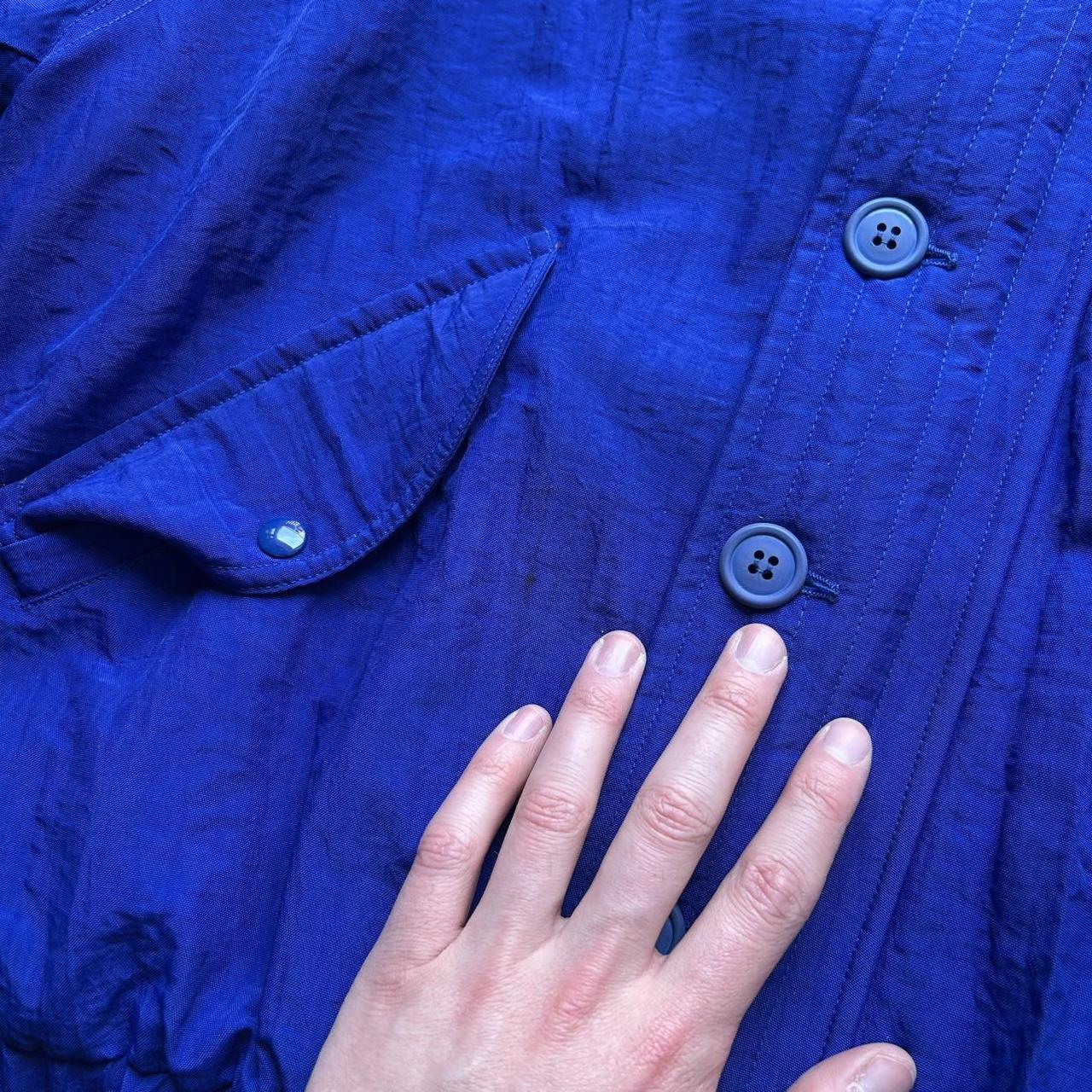 1980s Benetton Snorkel Hood Bomber Jacket Blue M