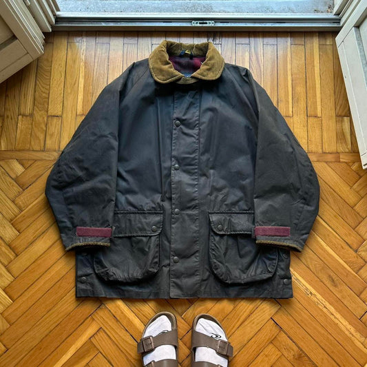 1990s Henri Lloyd Waxed Jacket Black XL