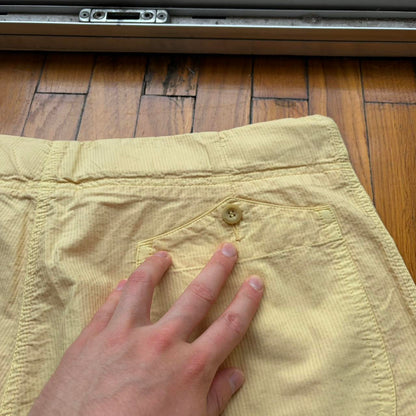 1980s CP Company Belted Shorts Yellow 38W