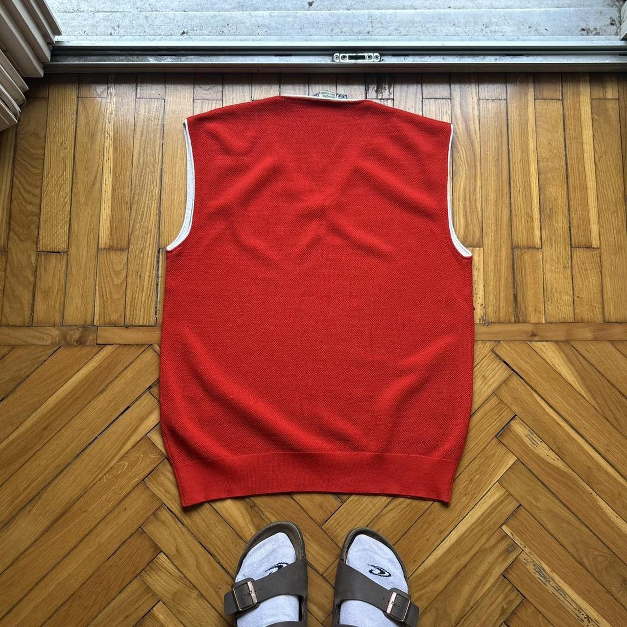 1980s Sergio Tacchini Knitted Vest Red S