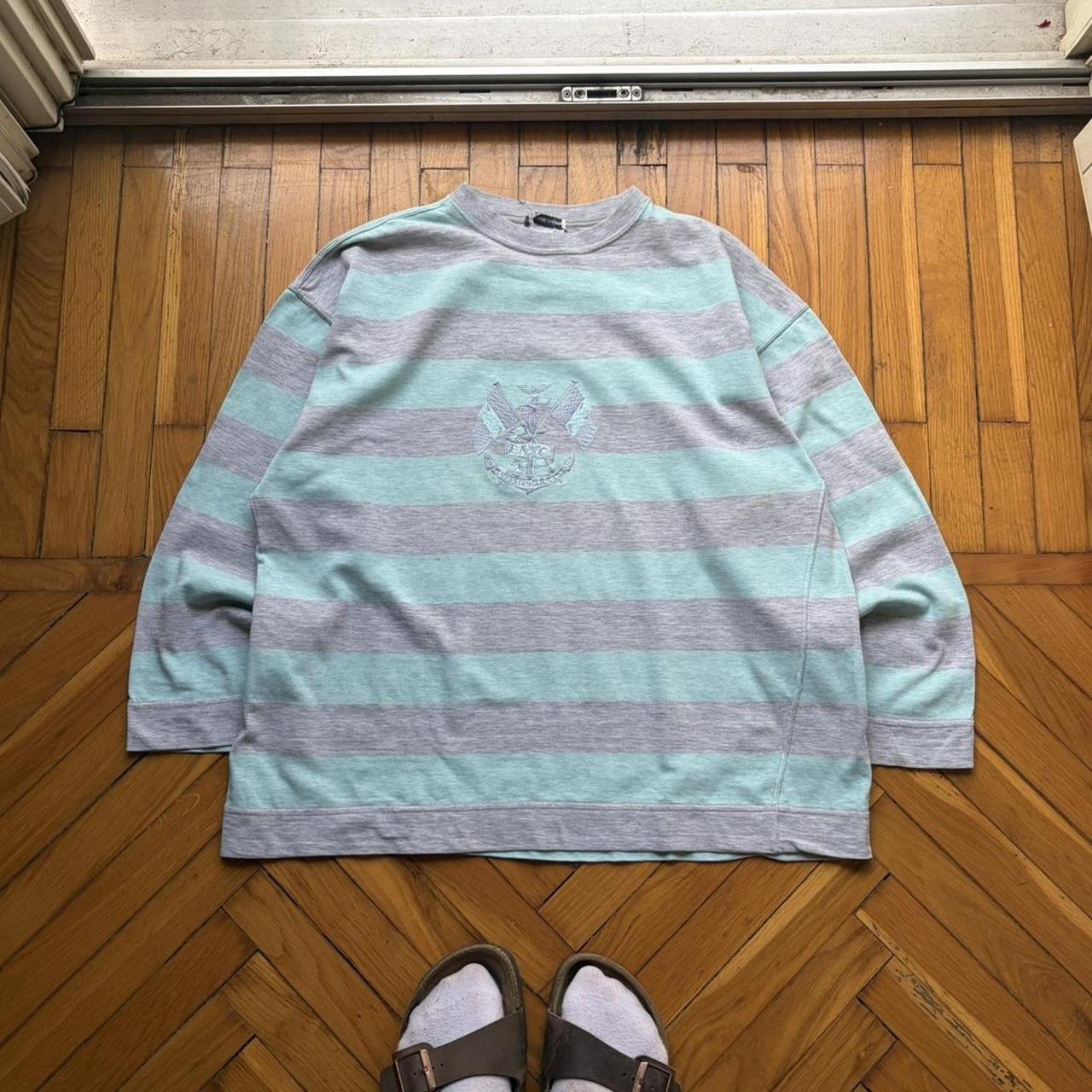 1980s Emporio Armani Yacht Club Striped T Shirt M
