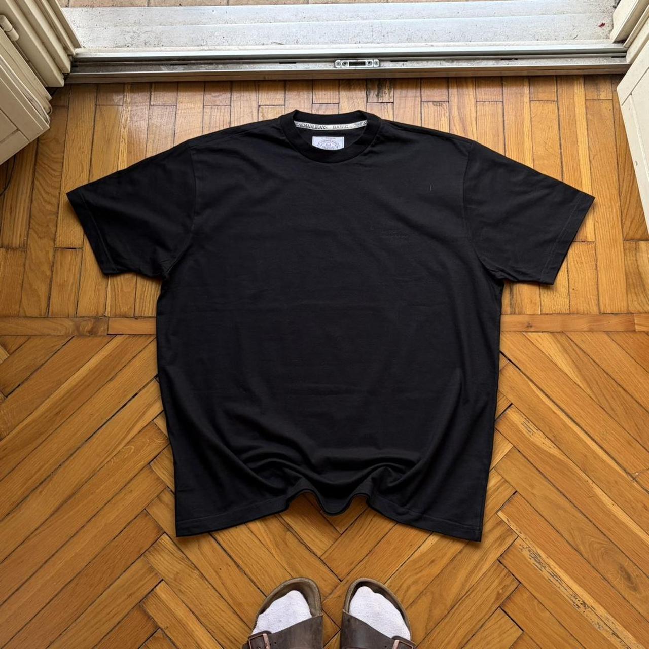 1990s Armani Jeans T Shirt Black L