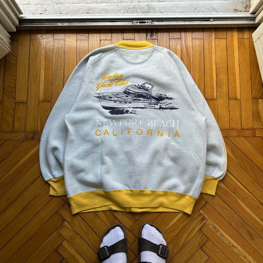1980s Best Company Cardigan Grey L
