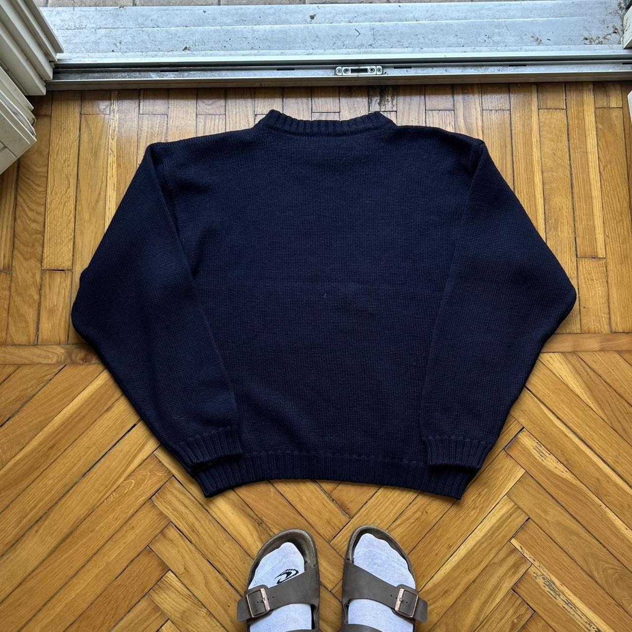 1980s Emporio Armani Knitted Jumper Navy L