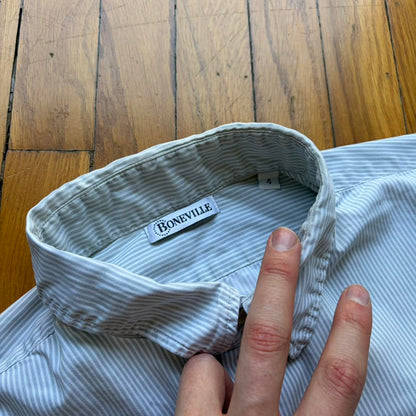 1989 Boneville Navy Arctic Striped Shirt L