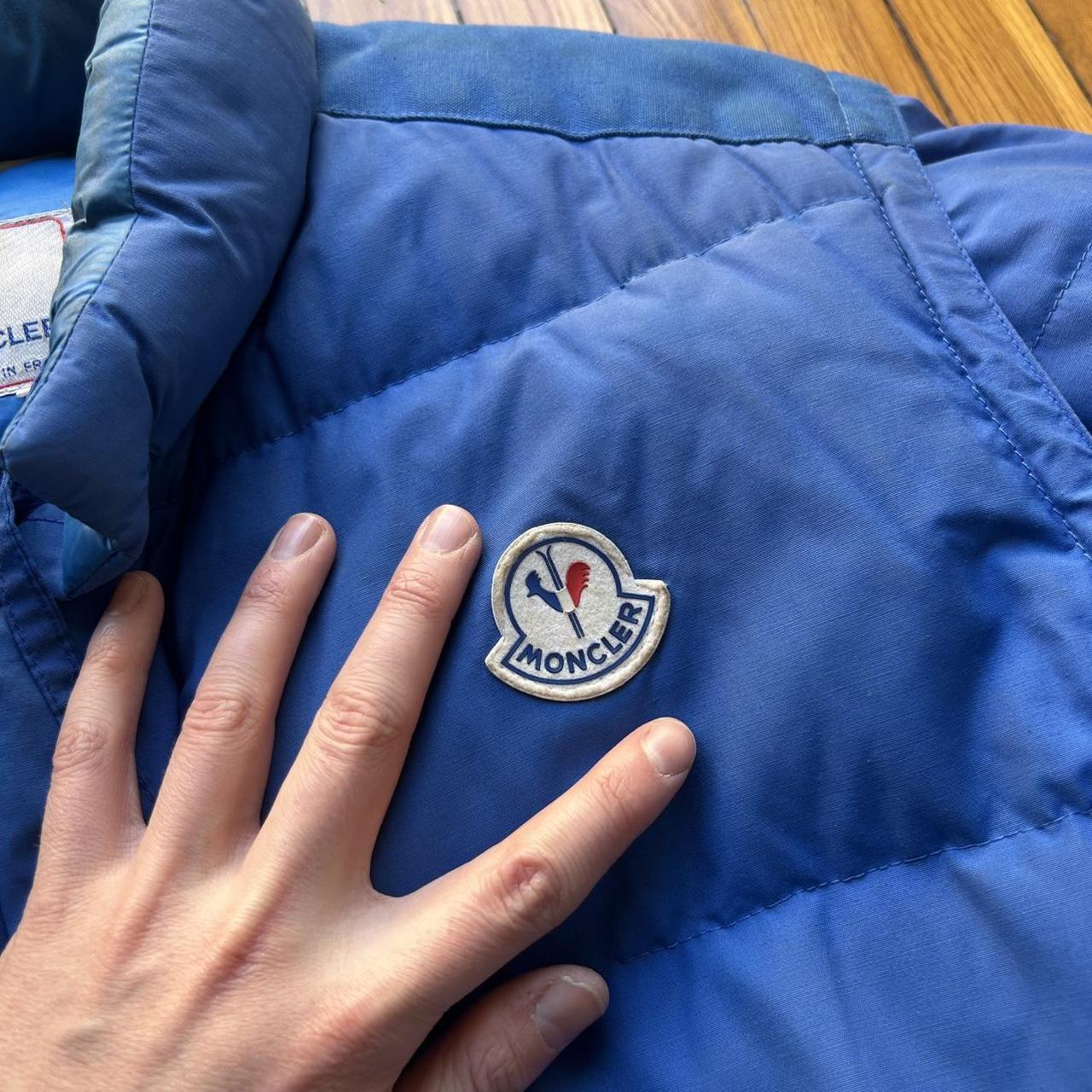 1980s Moncler Grenoble Down Jacket Blue XL