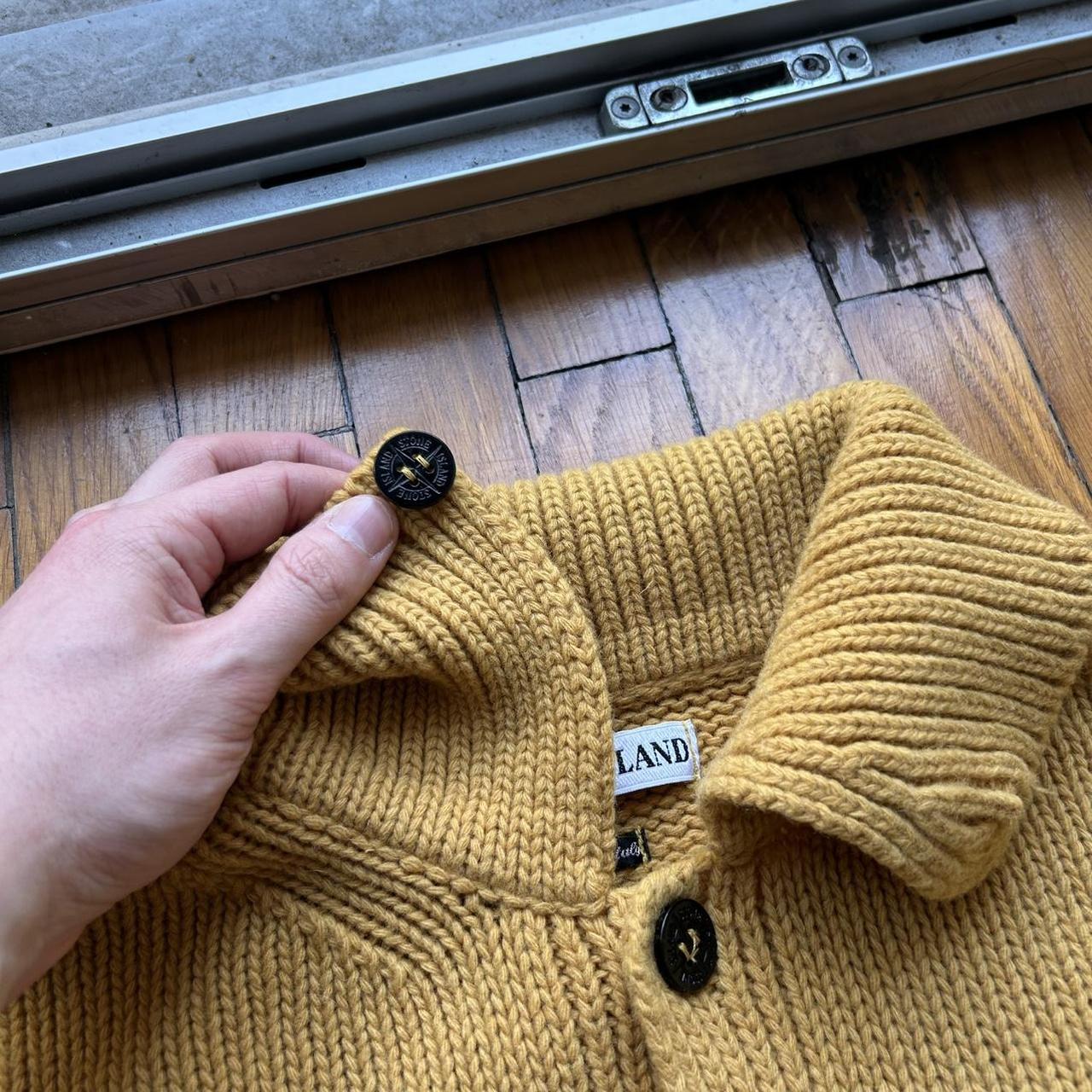 A/W 1997 Stone Island Knitted Jumper Yellow L