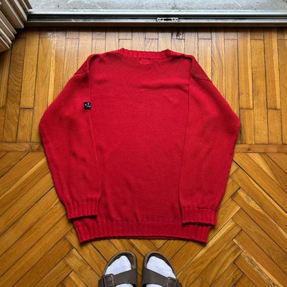 1980s CP Company Knitted Jumper Red S
