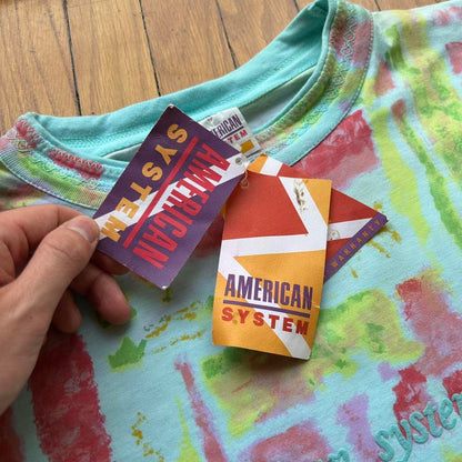 1990s American System Pattern T Shirt BNWT M