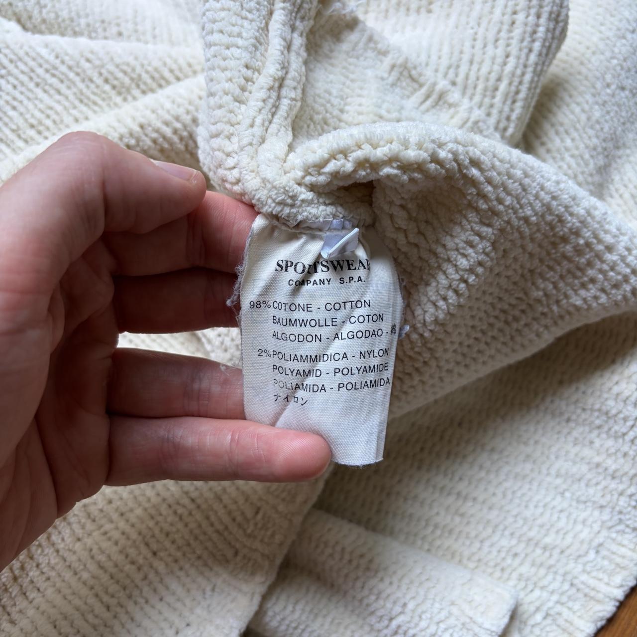 A/W 1997 Stone Island Chenille Knitted Jumper Cream L