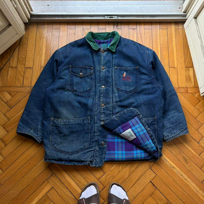 1980s Best Company Denim Coat XXL