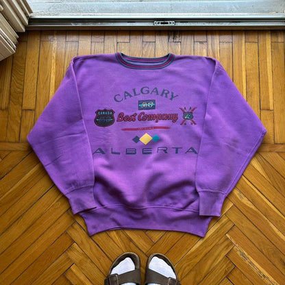 1980s Best Company Sweatshirt Purple L