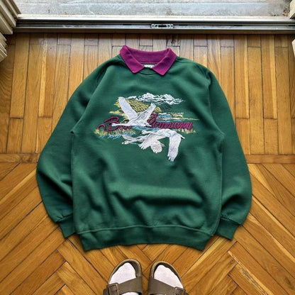 1980s Best Company Sweatshirt Green M