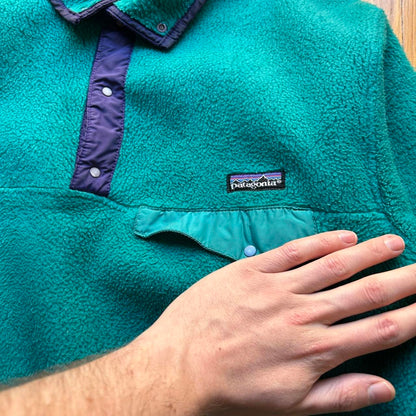 1990s Patagonia Fleece Sweatshirt Green M