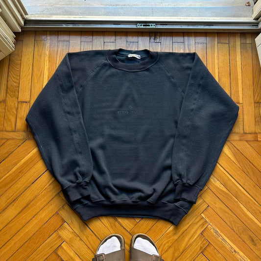 1980s Stone Island Knitted Jumper Navy XL