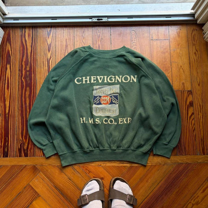 1990s Chevignon Sweatshirt Green M