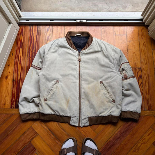 1990 Energie Reversible Bomber Jacket L
