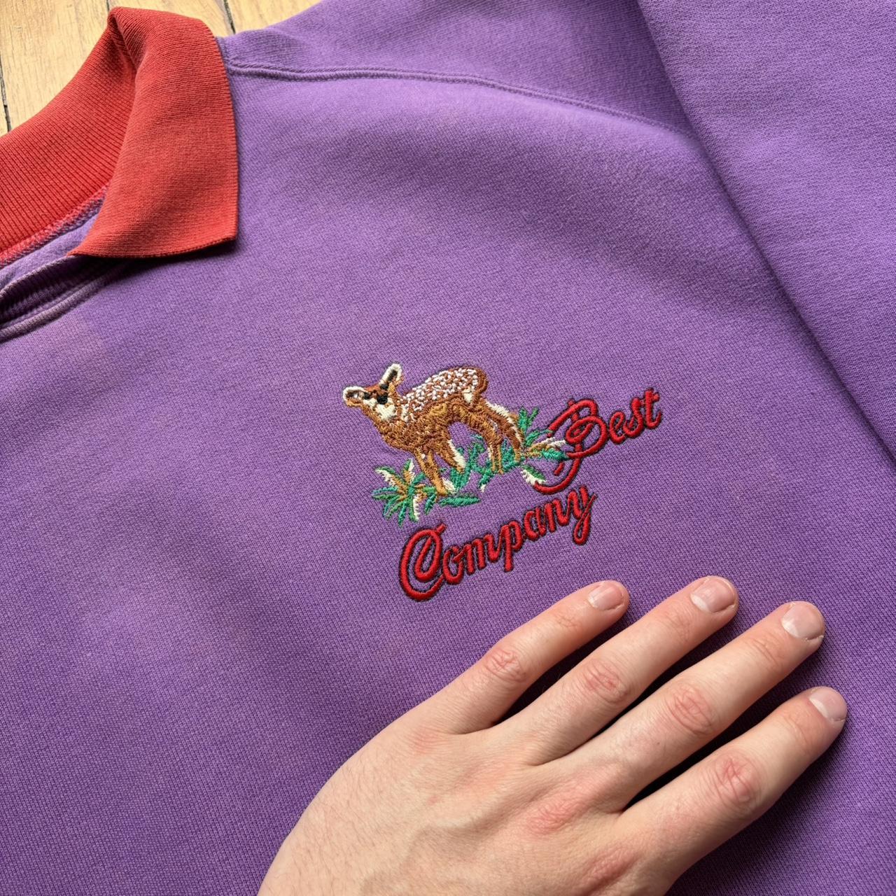 1980s Best Company Sweatshirt Purple XXL